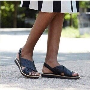 Timberland Adley Shore Cross Band Strappy Comfort Sandal Black 9.5 Boho Artisan